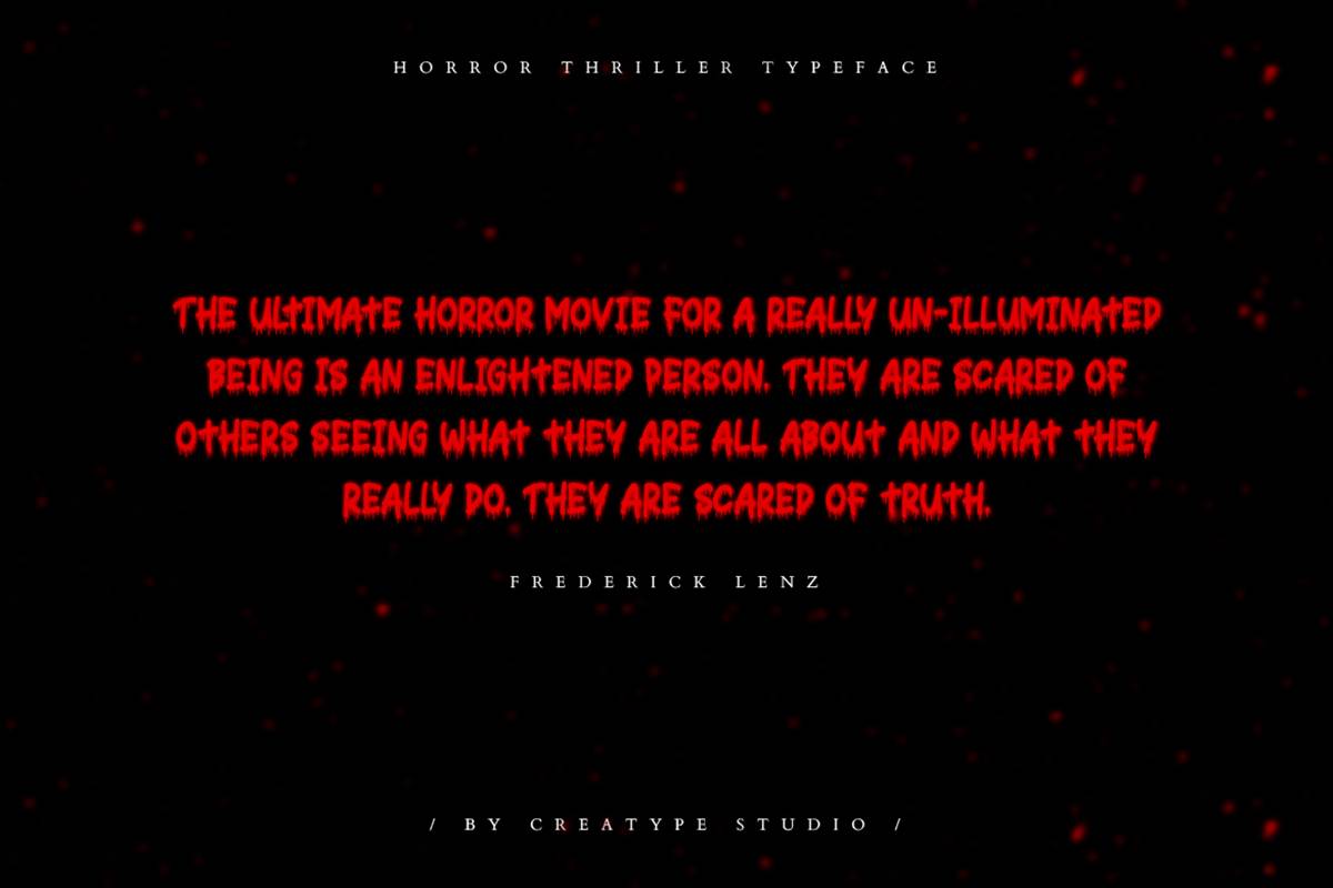 Nightmare Font sample