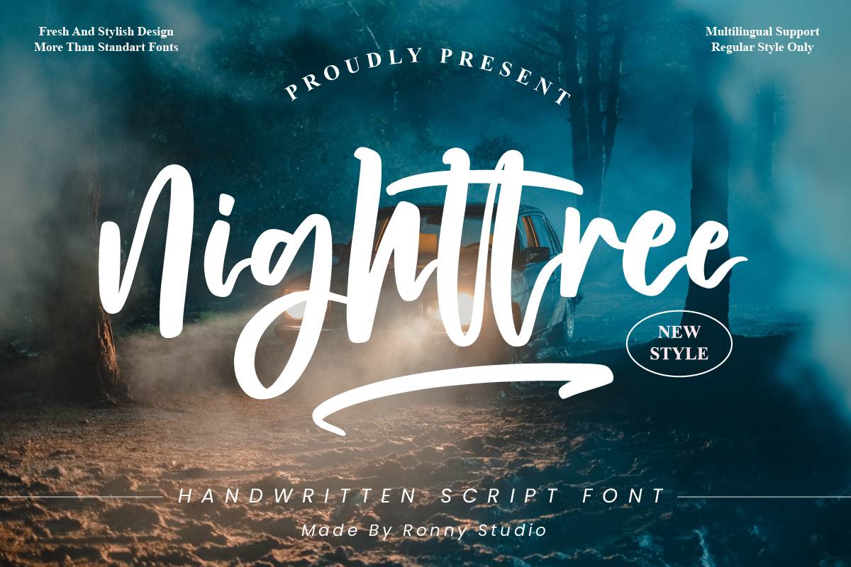 Nightree Font sample
