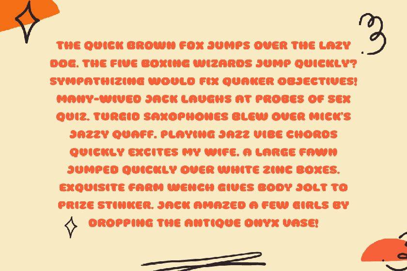 Ninces Font sample