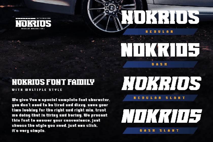 Nokrios Font sample