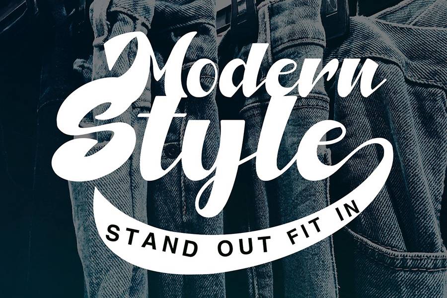 North Blue Bold Script Font sample