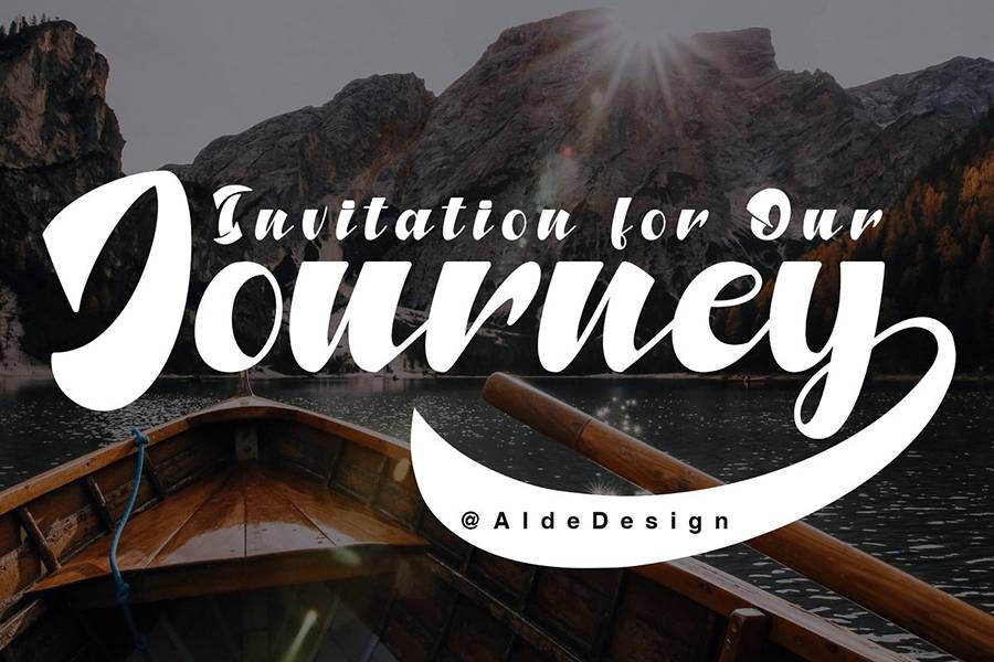 North Blue Bold Script Font sample