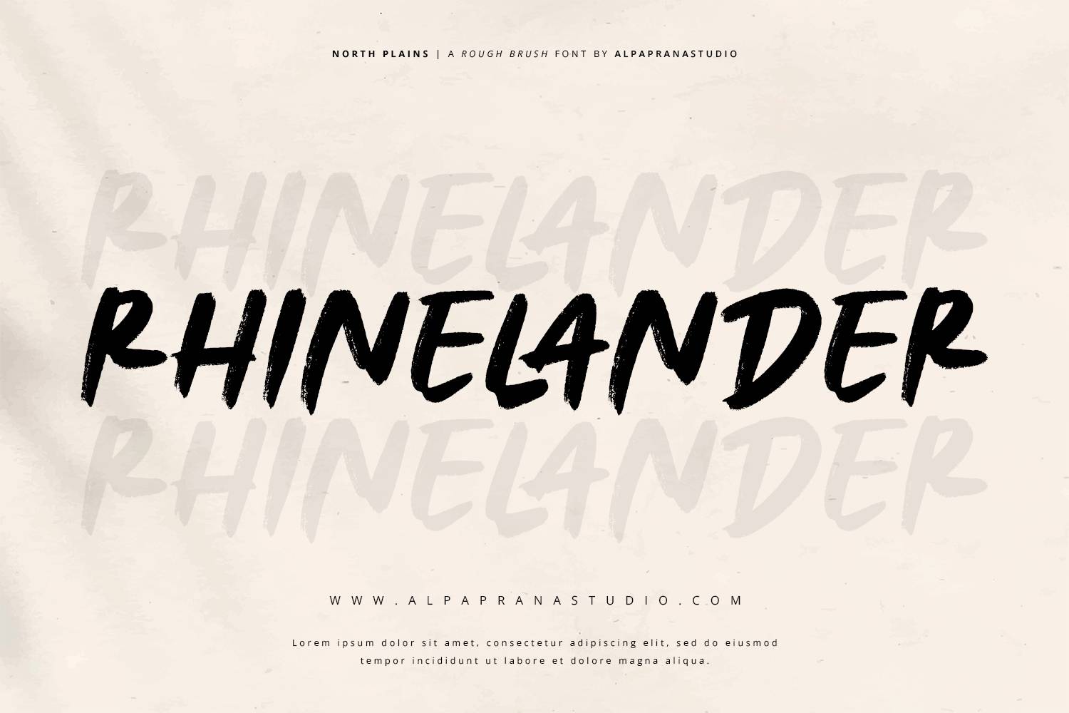 North Plains Font sample