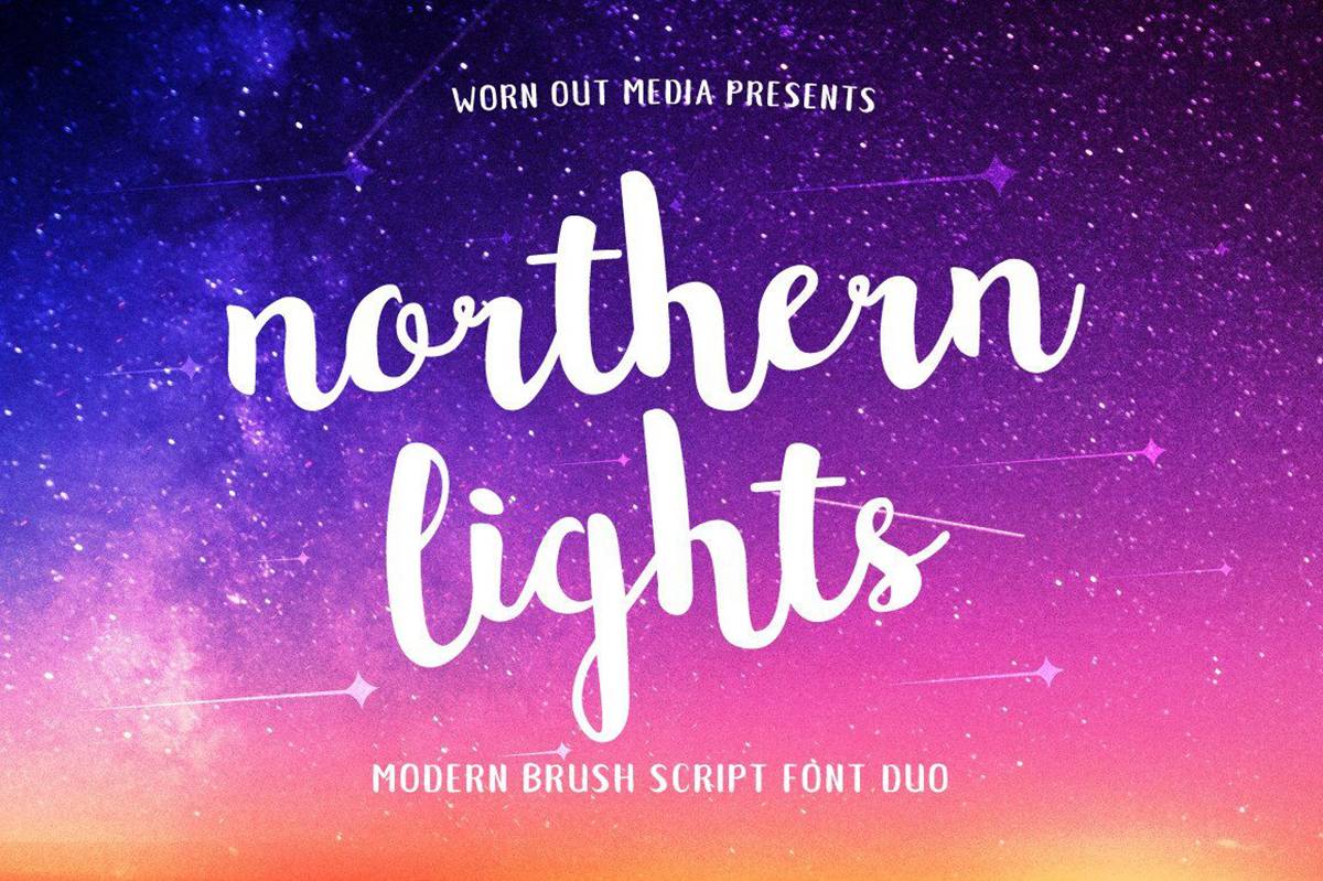 Northern Lights Font Duo sample