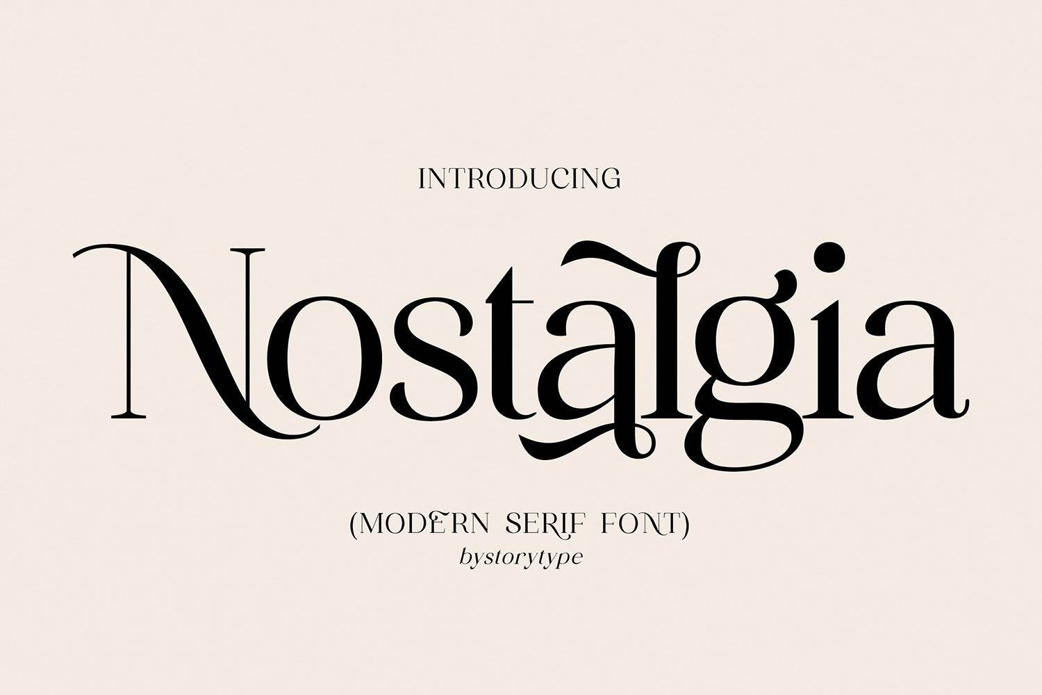 Nostalgia Font sample