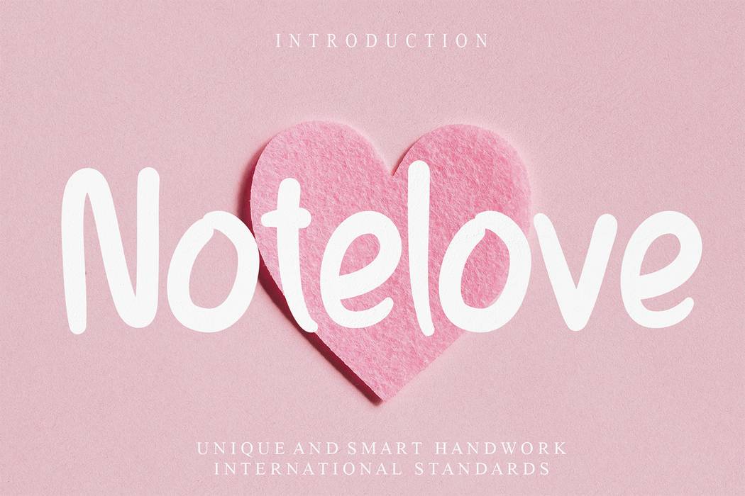 Notelove Font sample