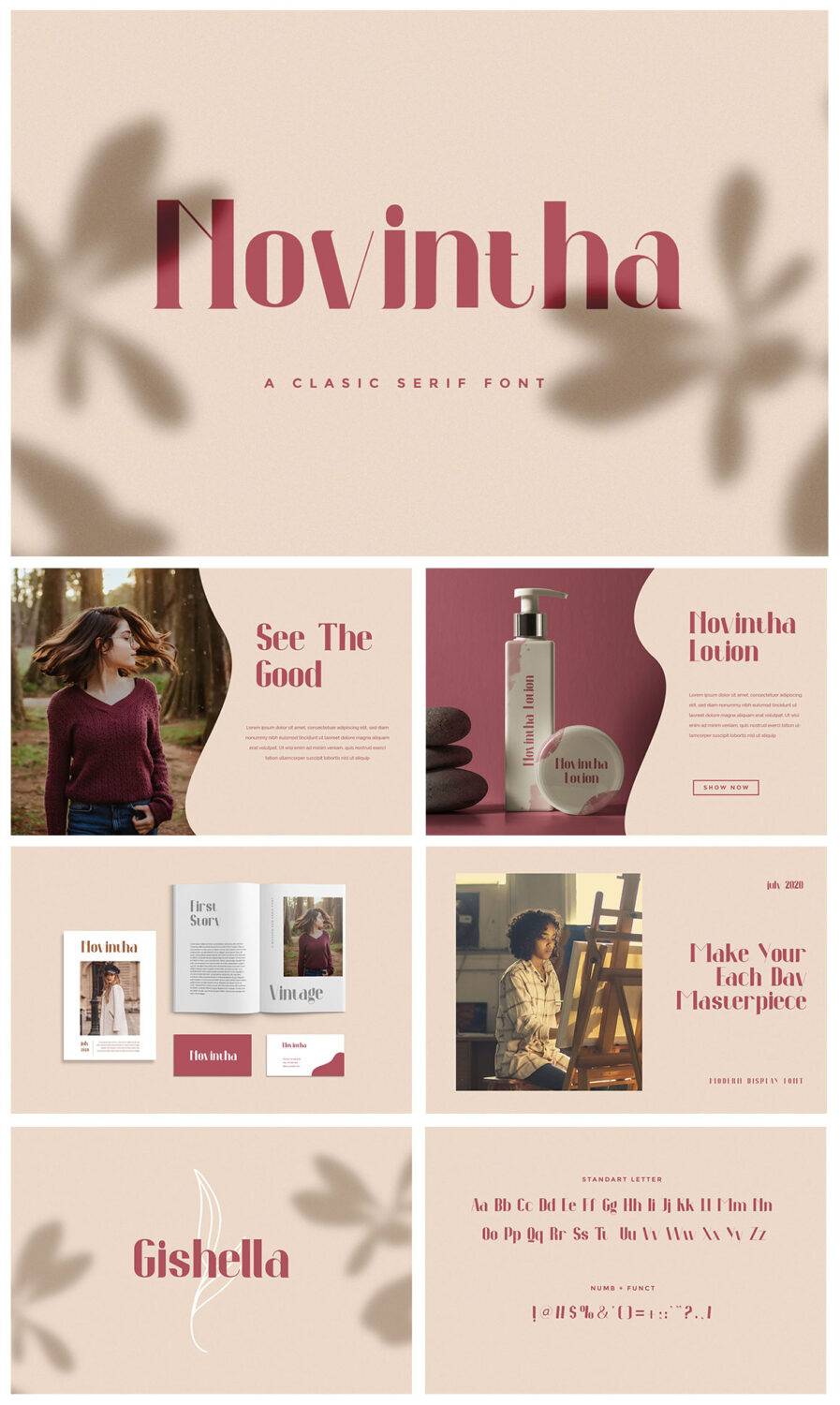 Novintha Font sample