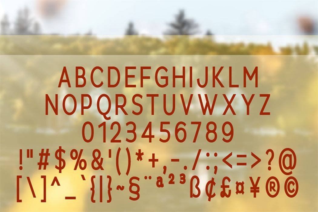 Nueve Font sample