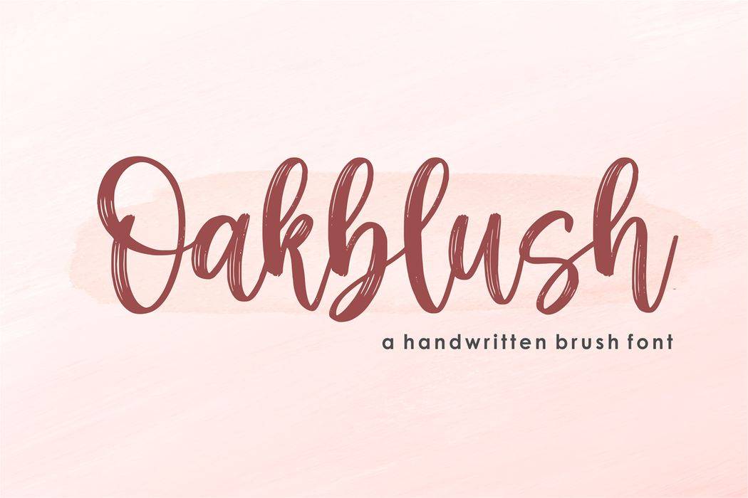 Oakblush Font sample