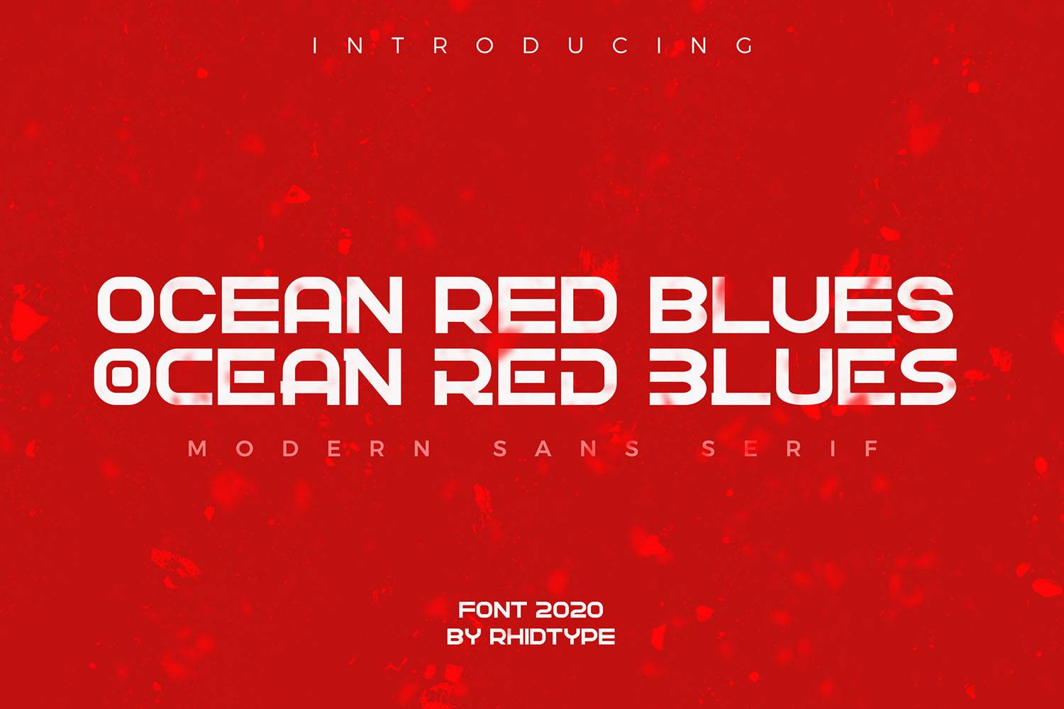 Ocean Red Blues Font sample