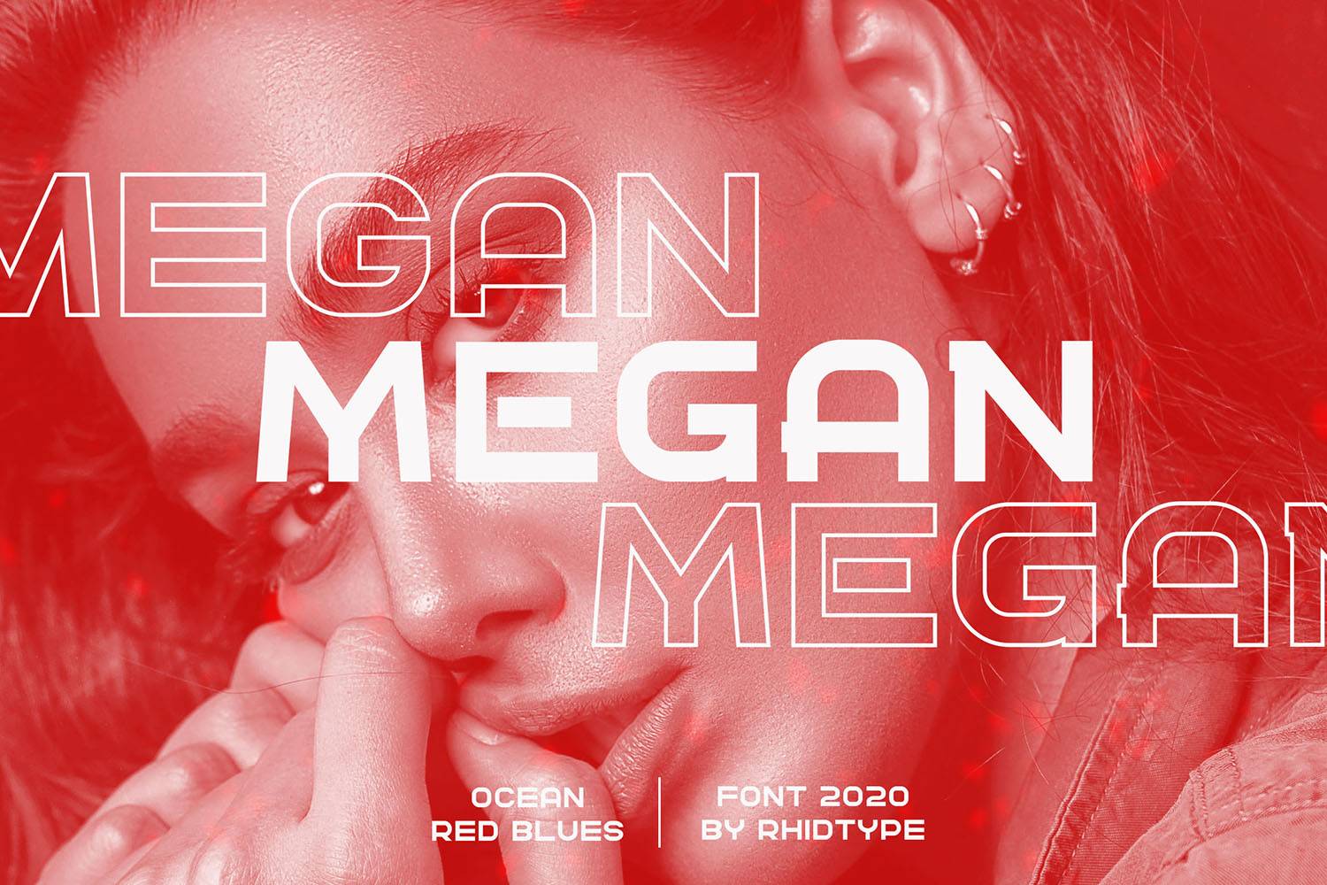 Ocean Red Blues Font sample