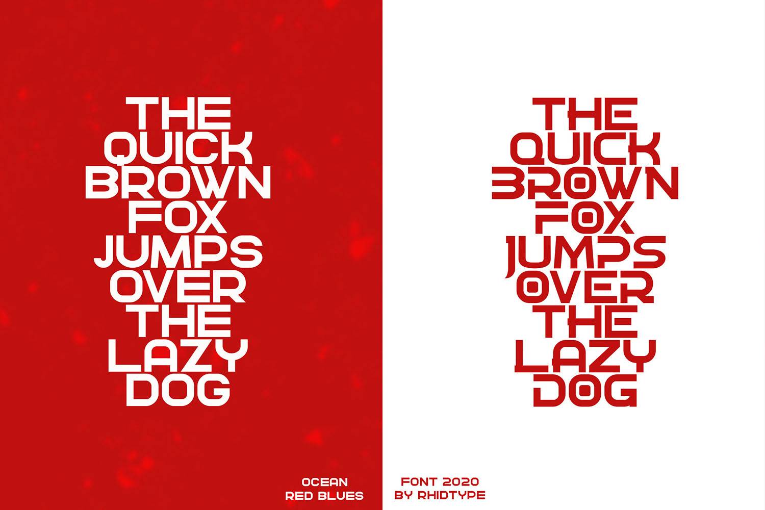 Ocean Red Blues Font sample