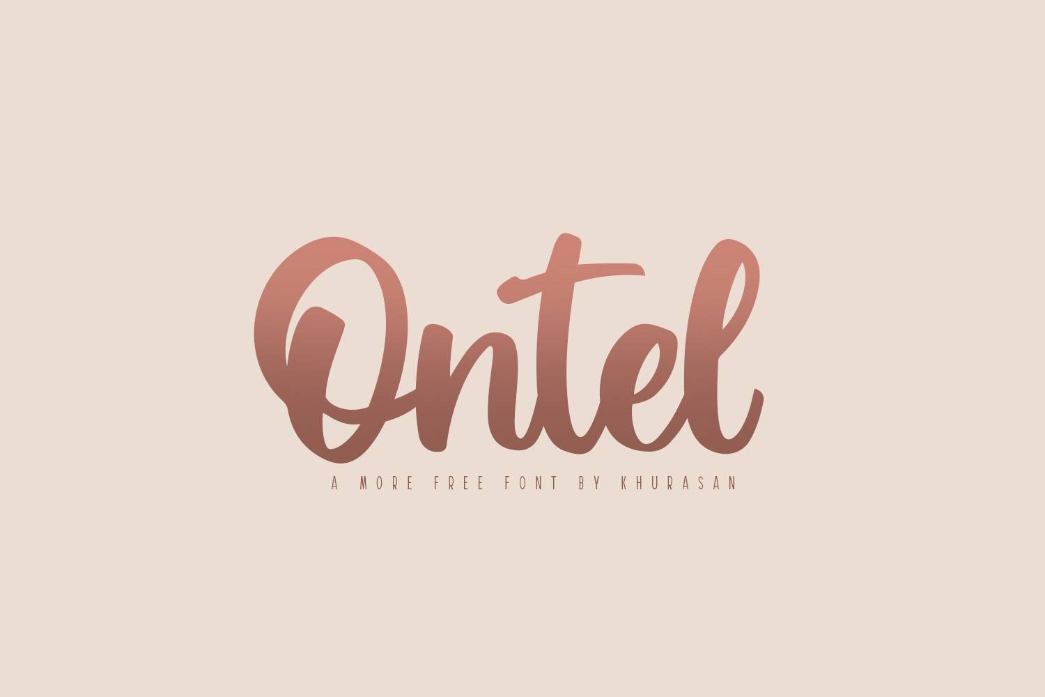 Ontel Script Font sample