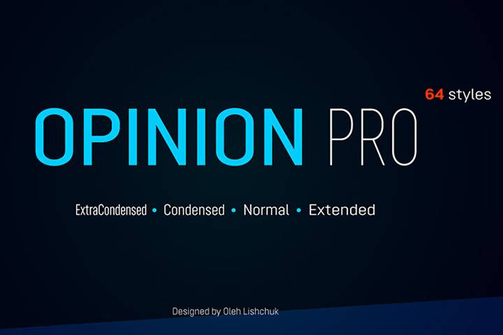 Opinion Pro Typeface Demo sample