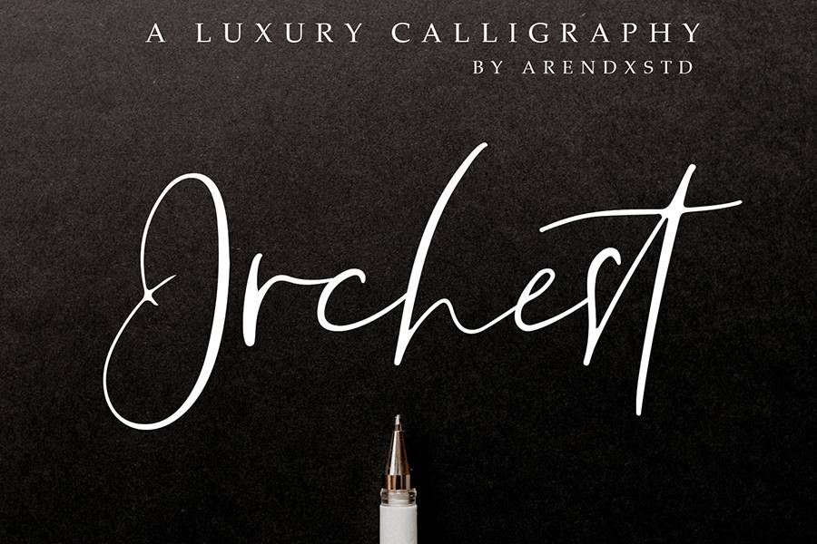 Orchest Luxurious Script Font sample