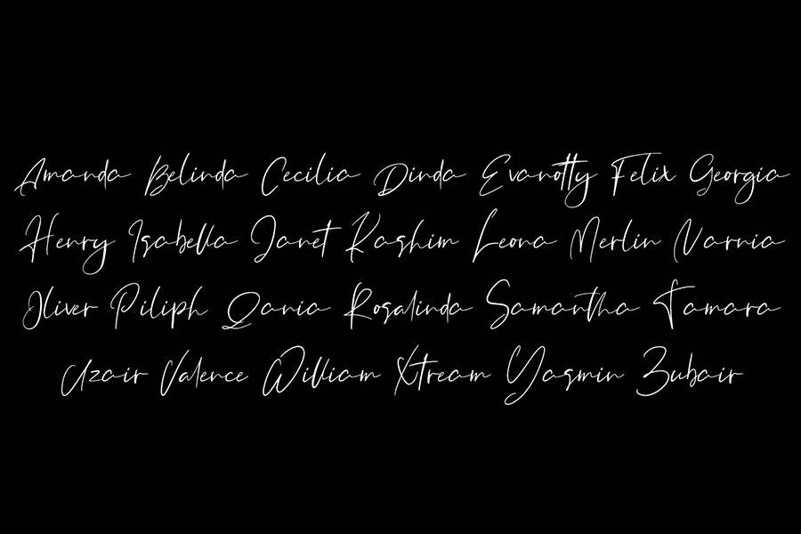 Orchest Luxurious Script Font sample