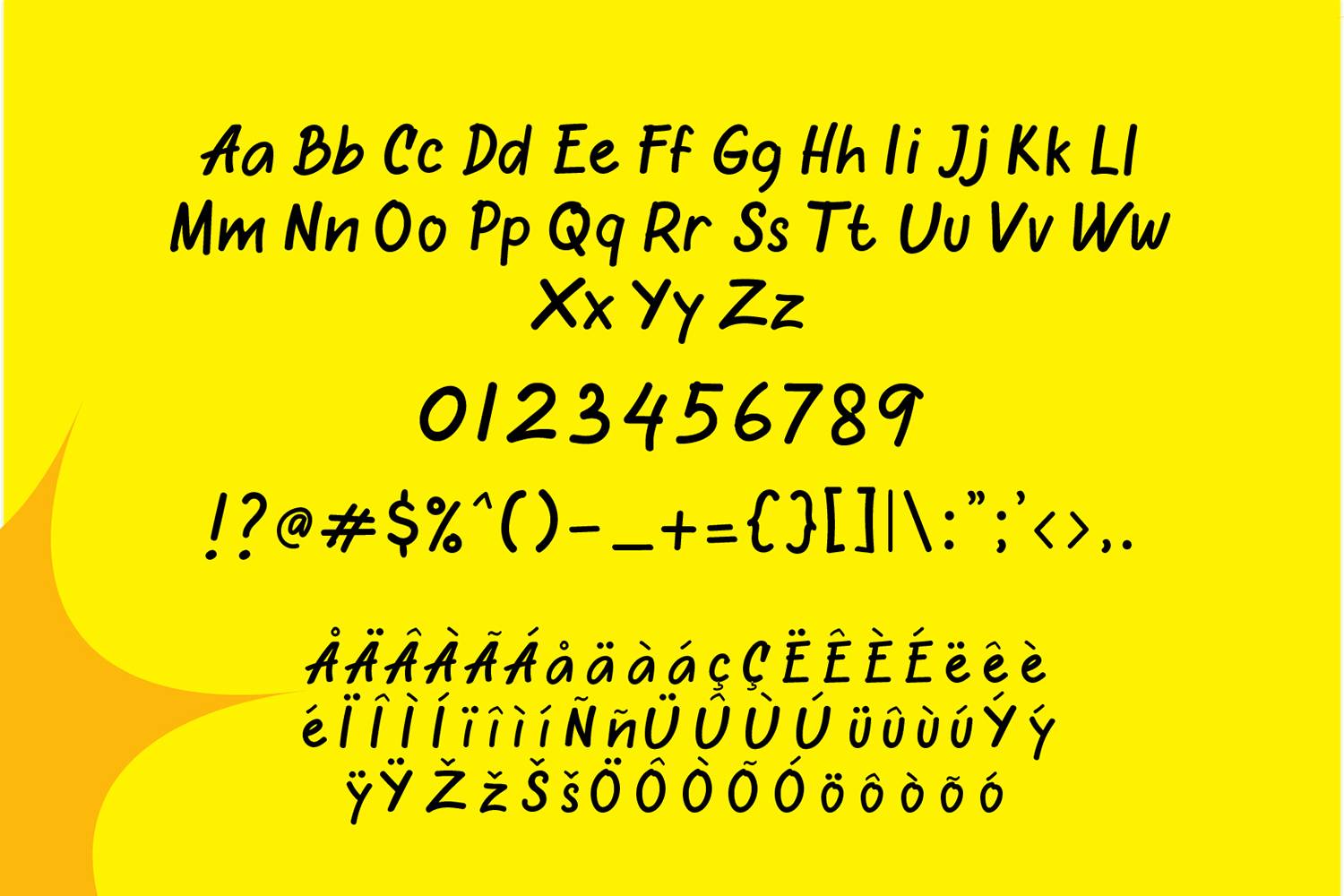 Oretans Font sample