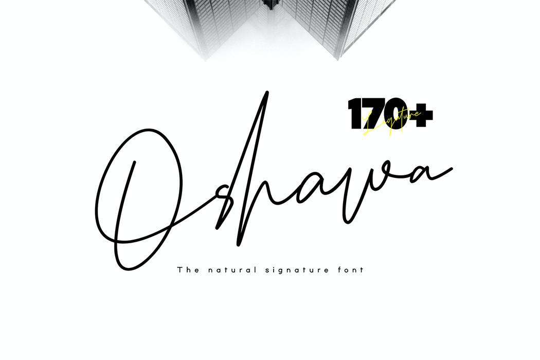 Oshawa Font sample