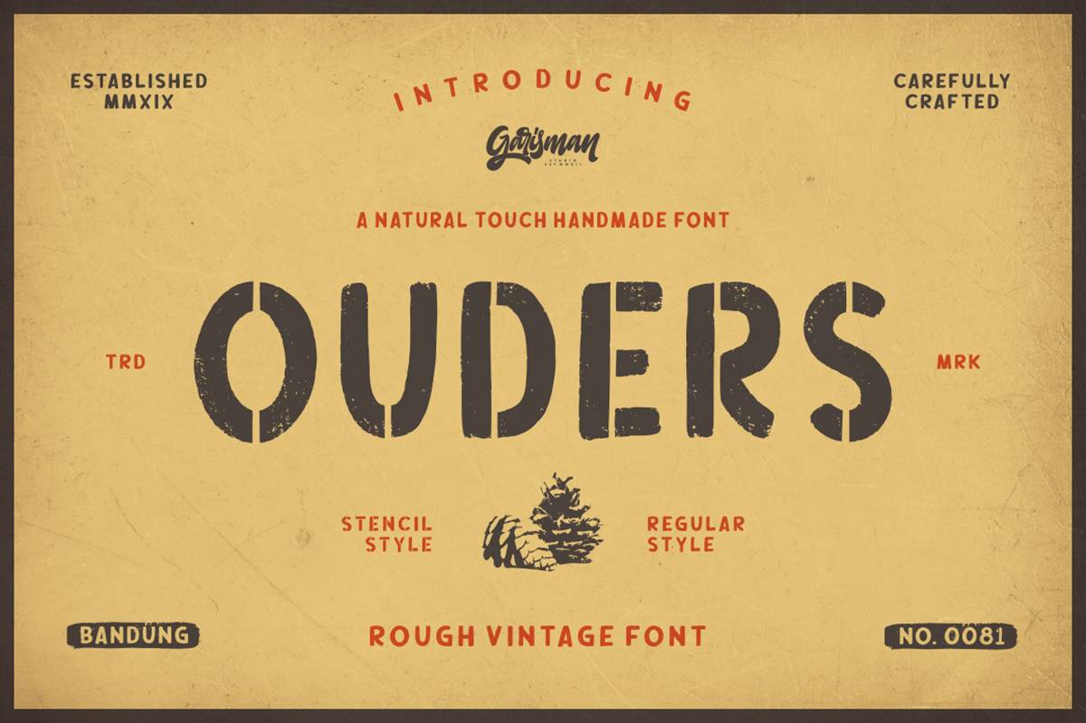 Ouders Font sample