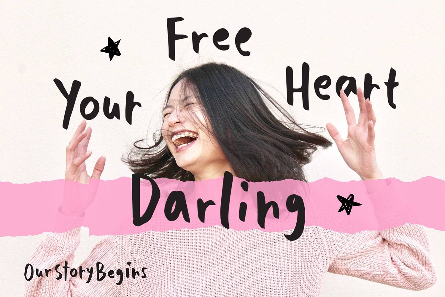 Our Story Begins Font sample