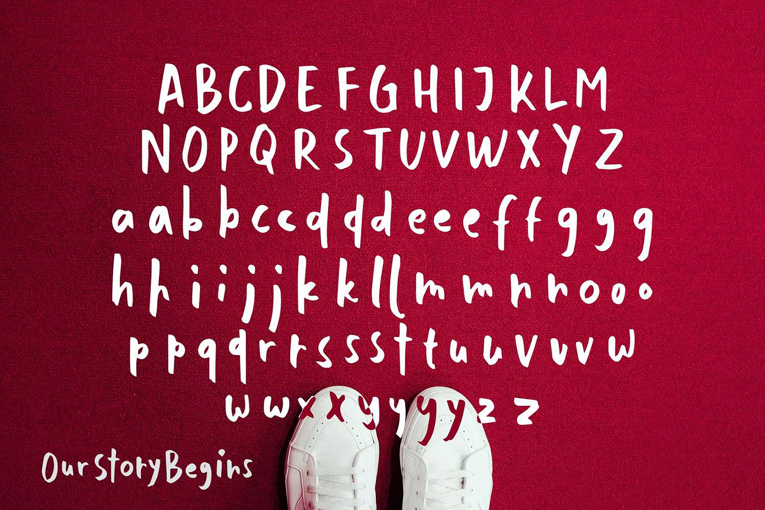 Our Story Begins Font sample