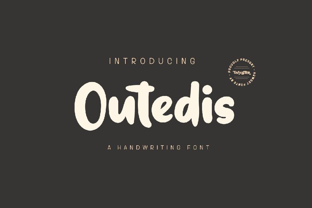 Outedis Font sample