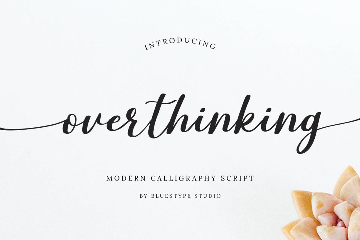 Overthinking Font sample