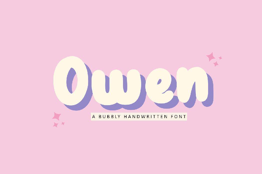 Owen Cute Font sample