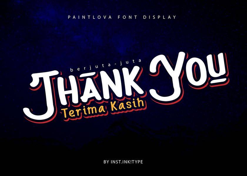 PaintLova Font sample