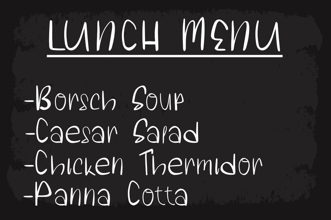 Panna Cotta Font sample