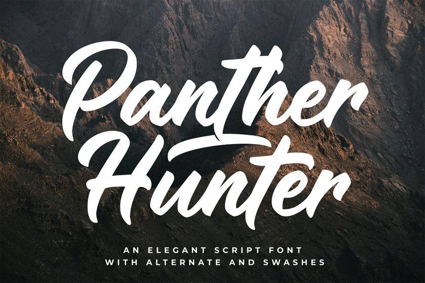 Panther Hunter Font sample
