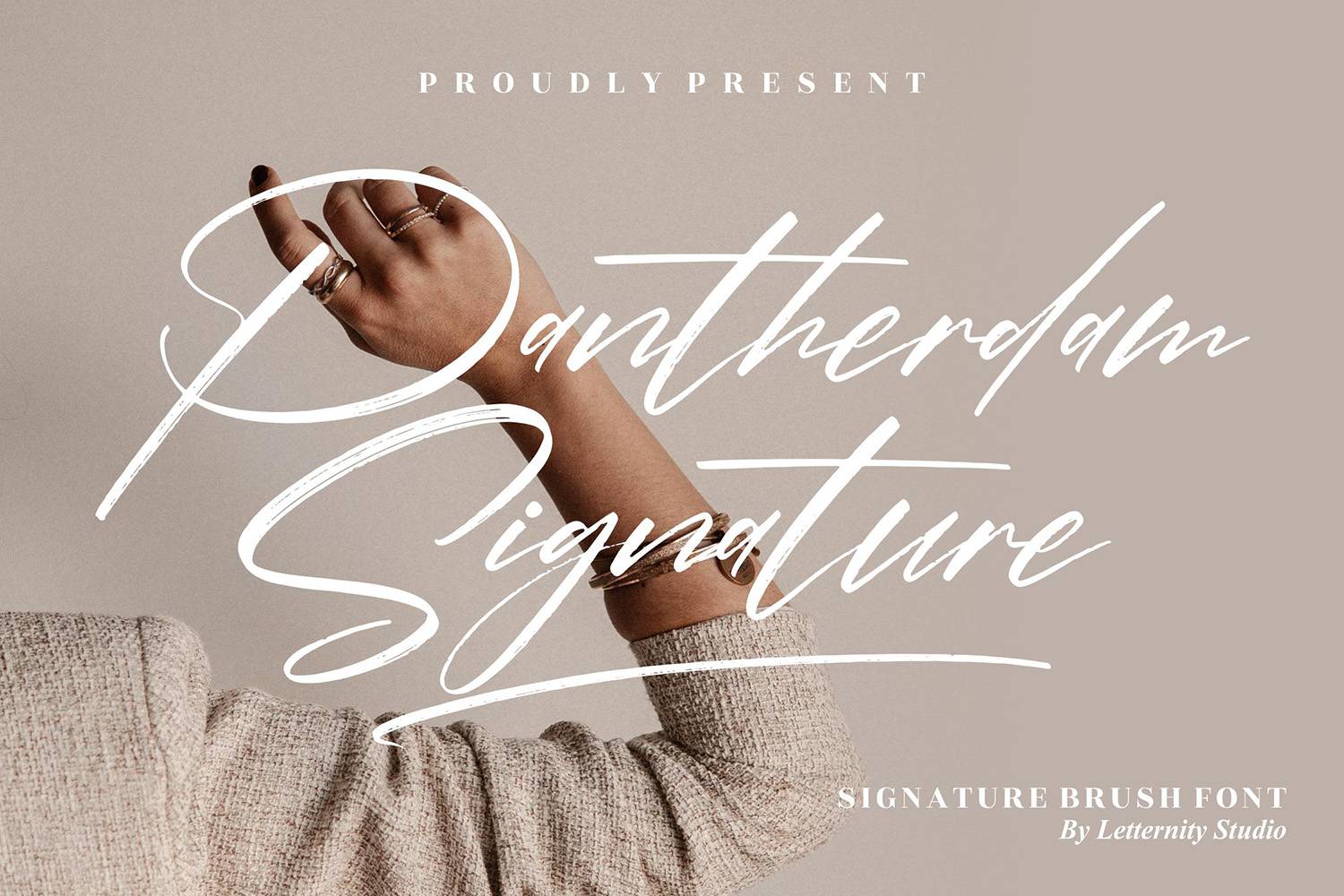 Pantherdam Signature Font sample
