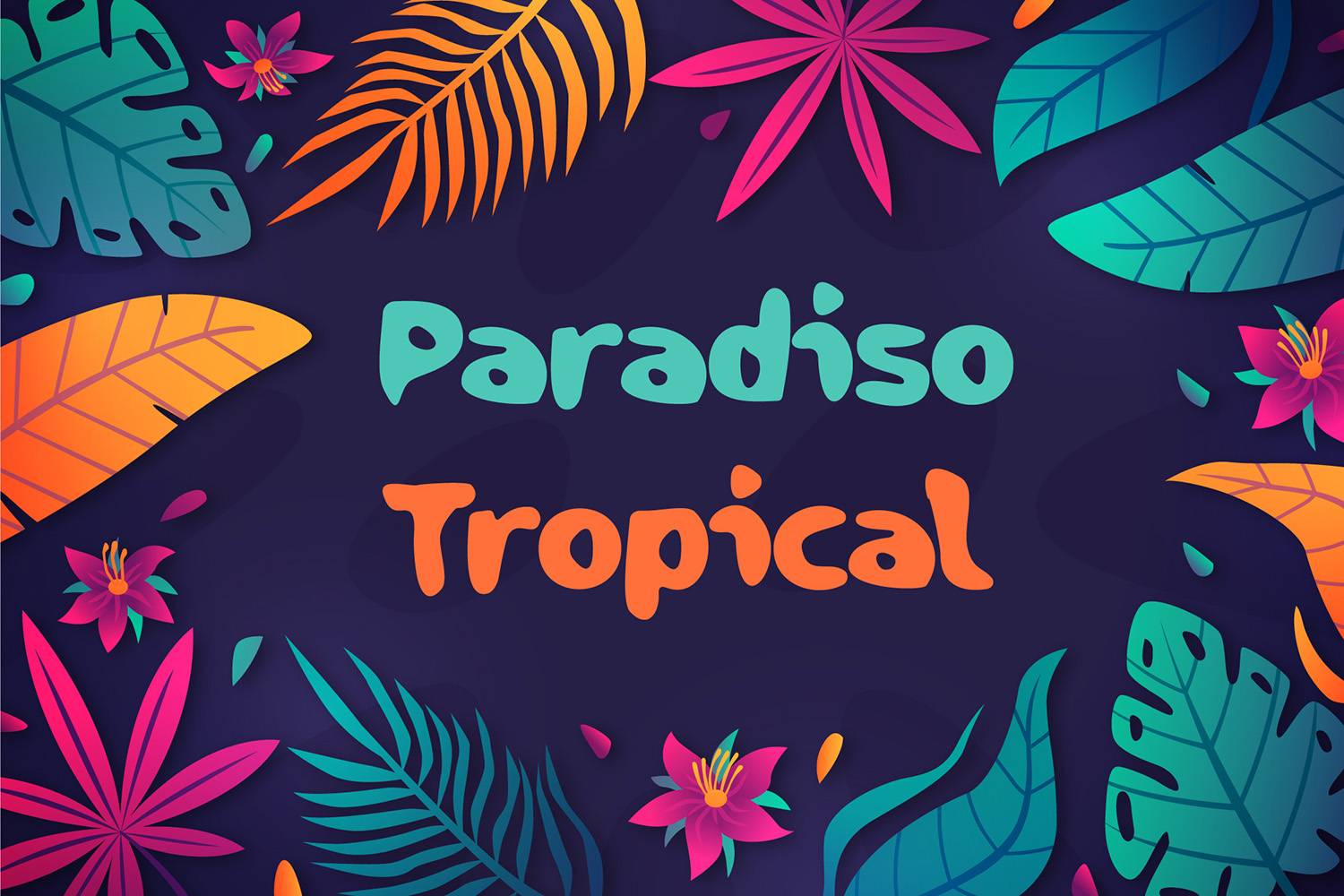 Paradiso Tropical Font sample
