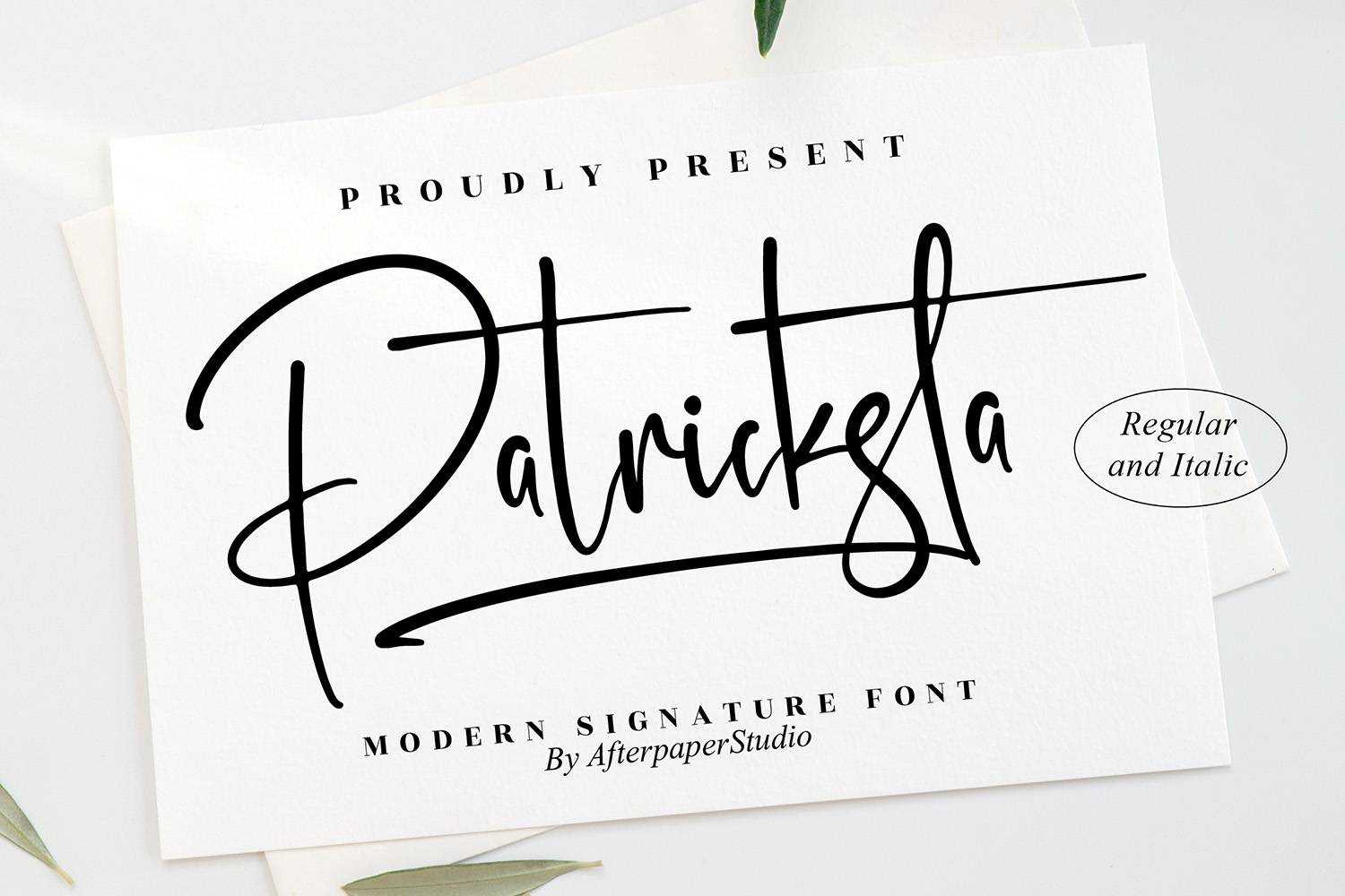 Patricksta Font sample