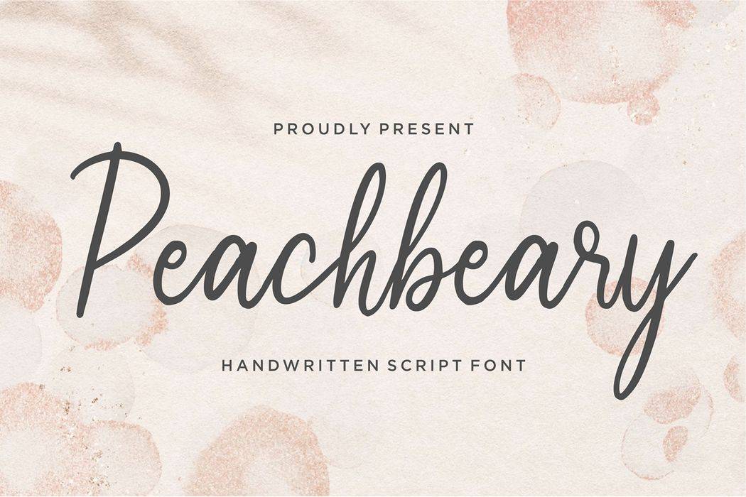 Peachbeary Font sample