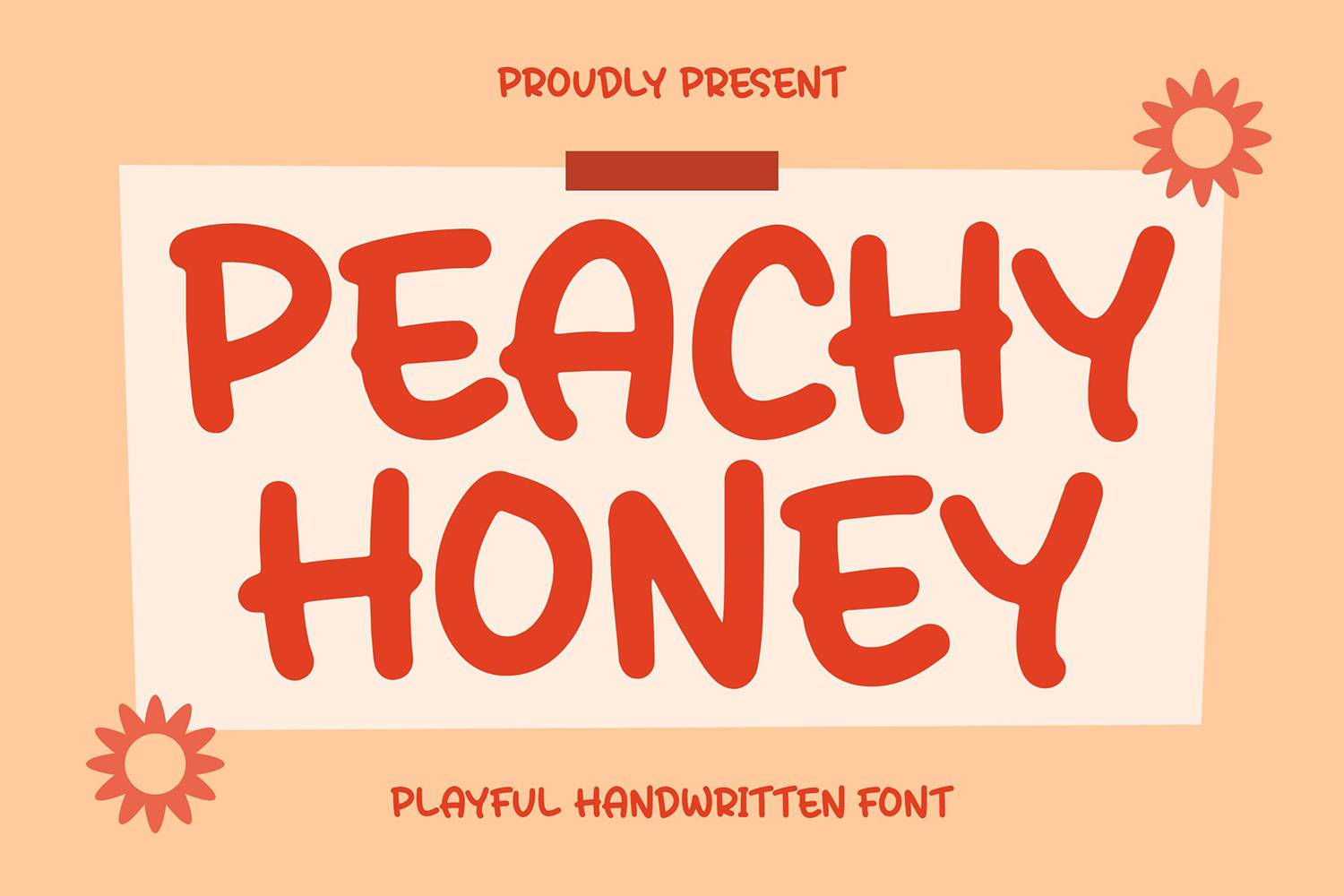 Peachy Honey Font sample