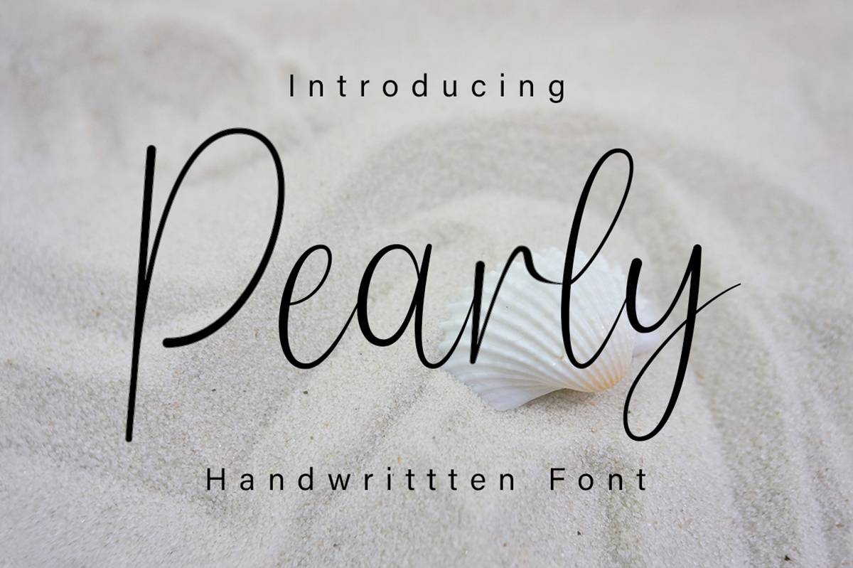 Pearly Font sample