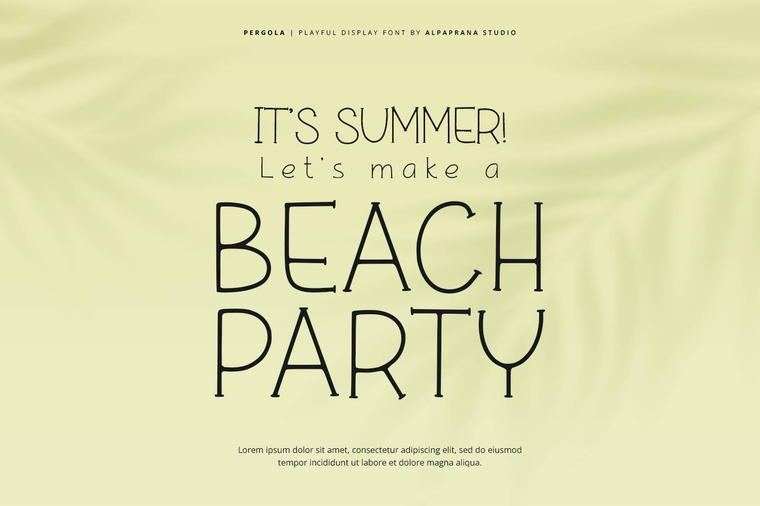 Pergola Font sample