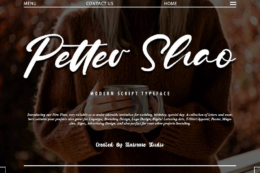 Petter Shao Font sample