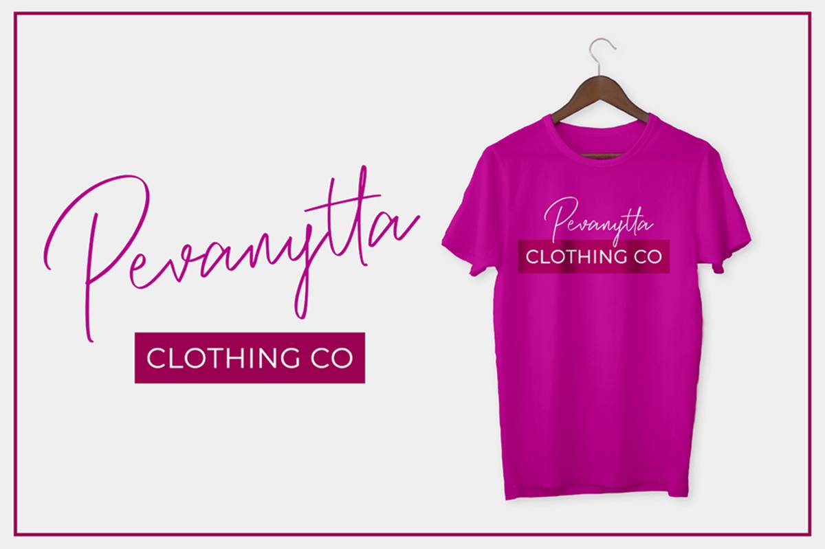 Pevanitta Font sample