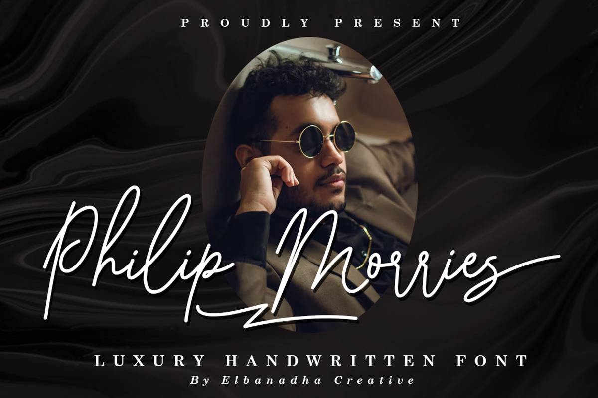 Philip Morries Font sample