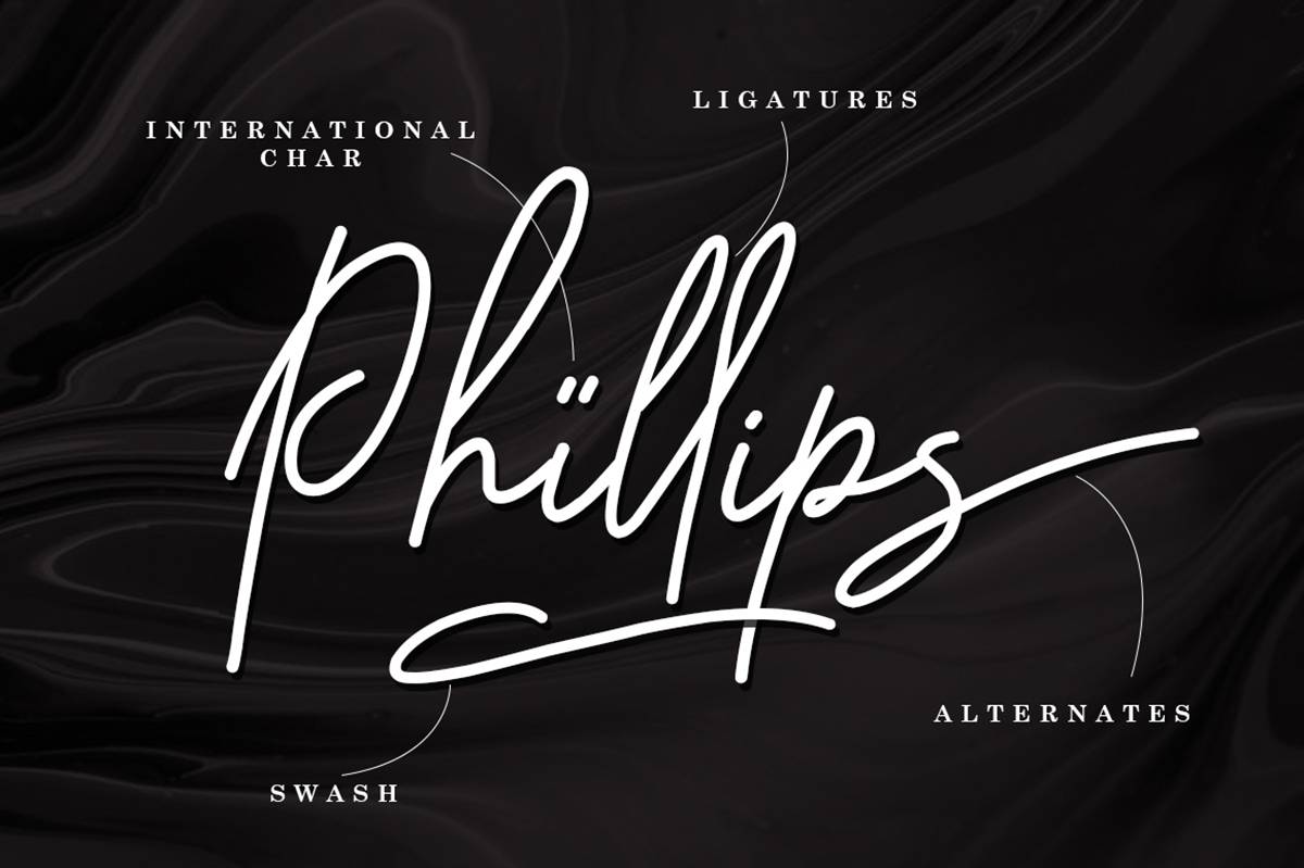 Philip Morries Font sample