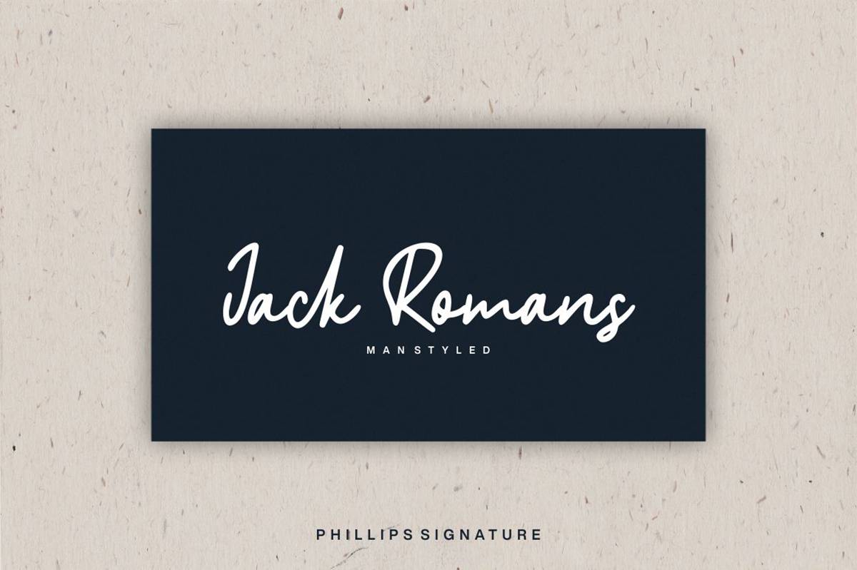 Phillips Font sample