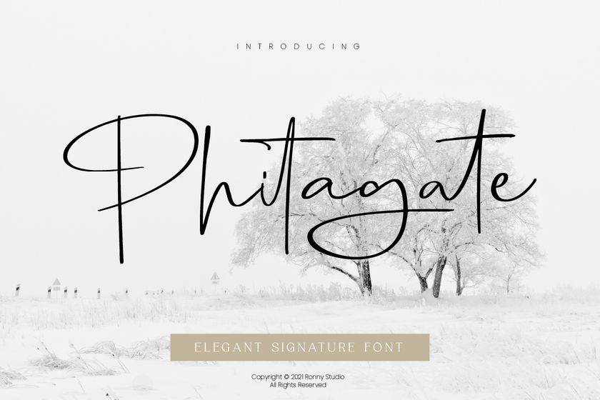 Phitagate Font sample