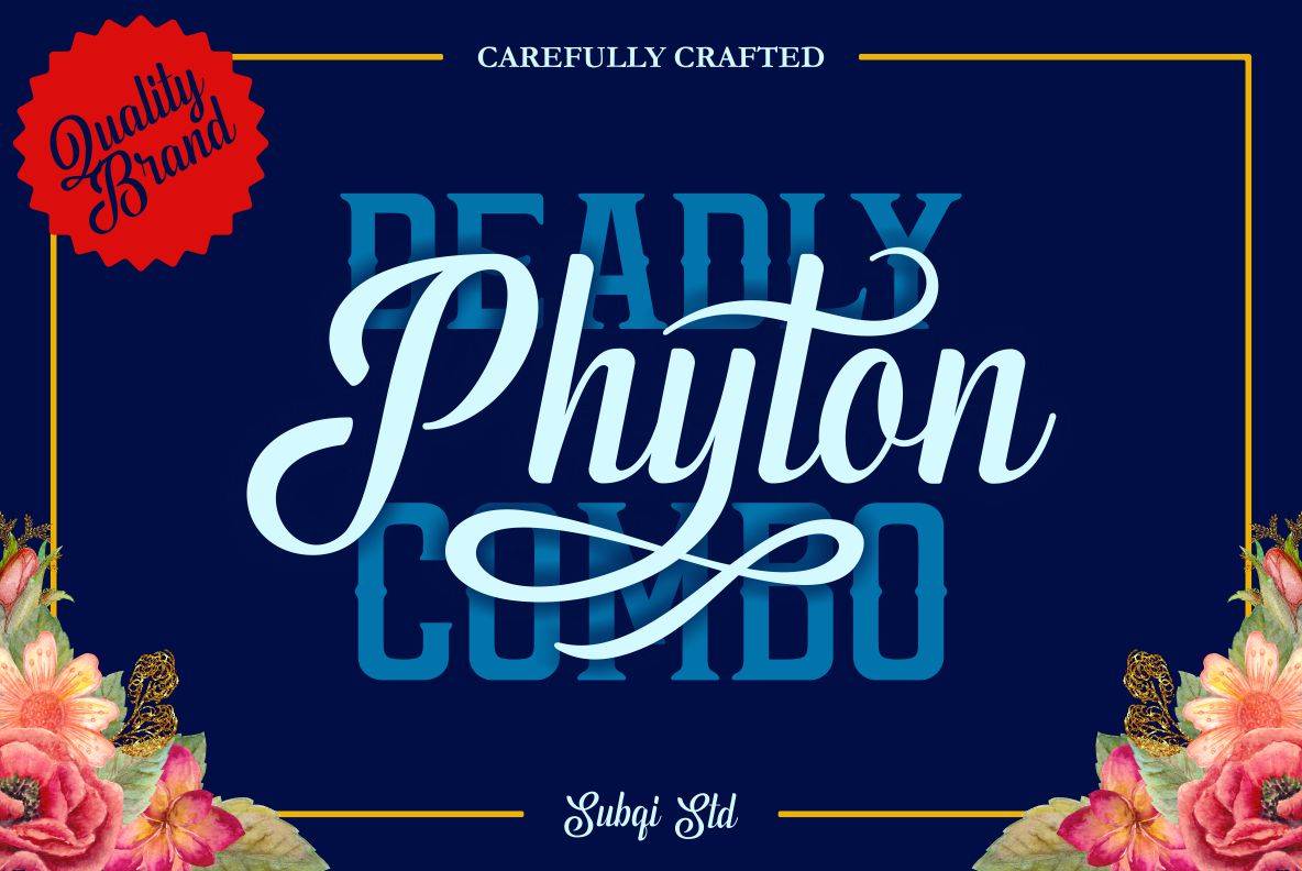 Phyton Combination Font sample