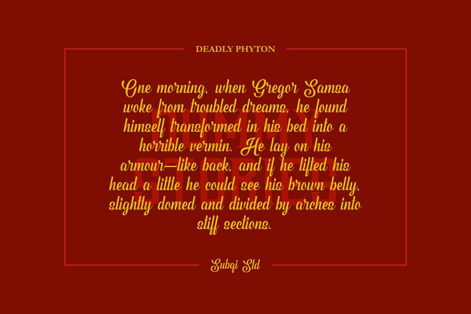 Phyton Combination Font sample
