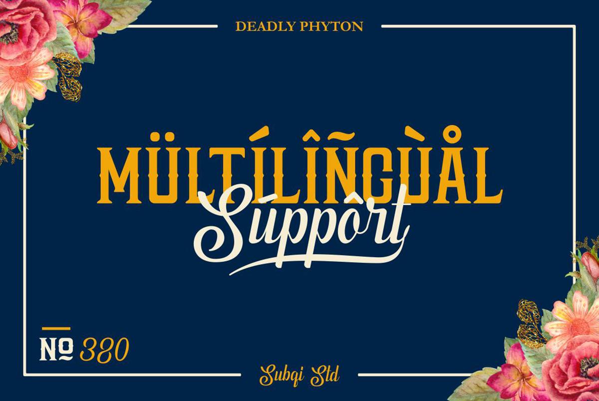Phyton Combination Font sample