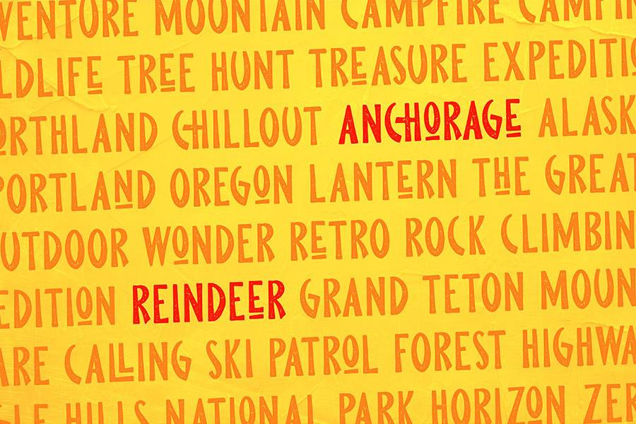 Pine Forest Outdoor Typeface sample