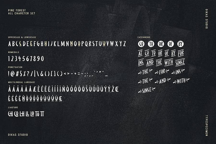 Pine Forest Outdoor Typeface sample