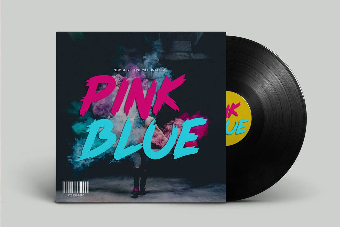 Pink Blue Font sample